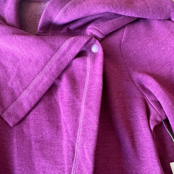 Z by Zella Open/Wrap snap Sweatshirt purple girls L 10/12 - Picture 4 of 8